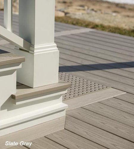 azek harvest slate gray composite decking