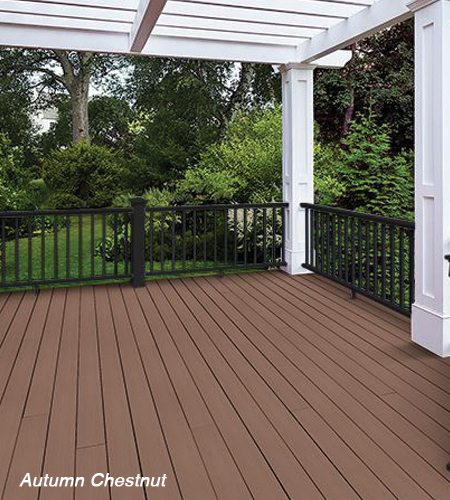 azek harvest autumn chestnut composite decking